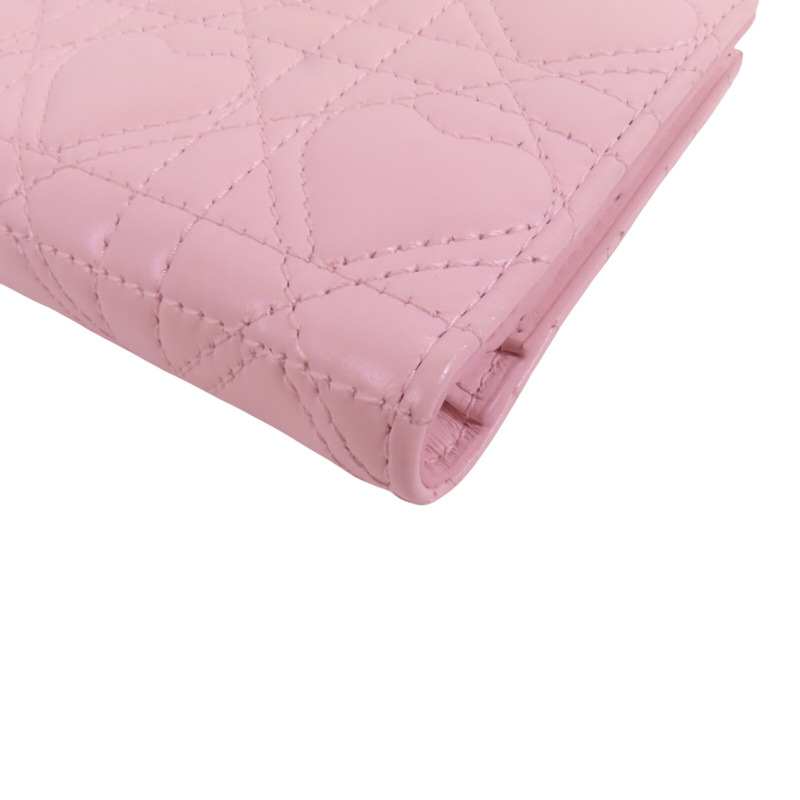 Dior 羊皮皮革Dioramour Dior Short Wallet金扣短錢包-11