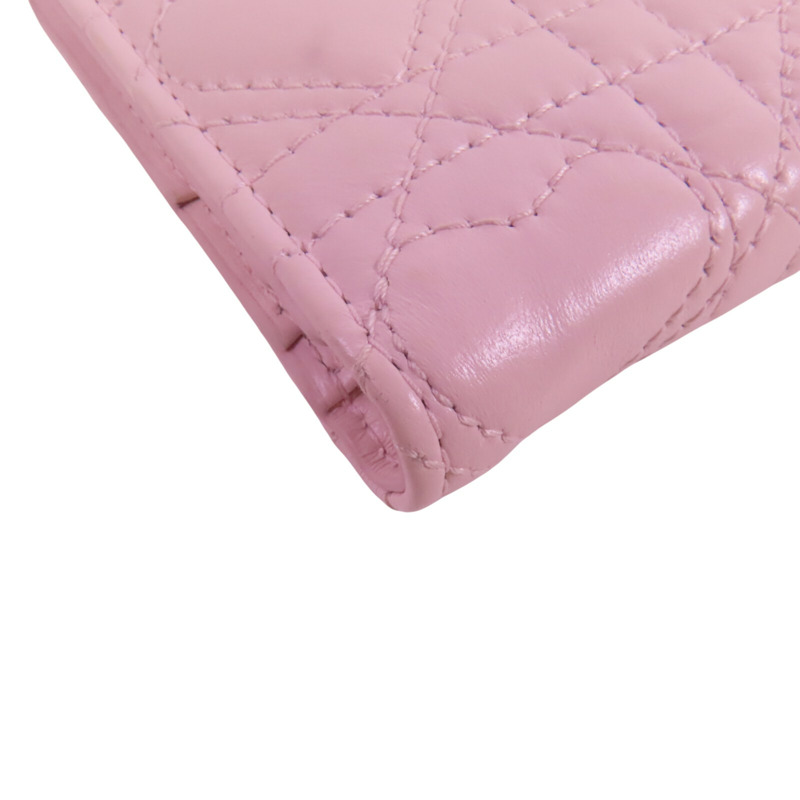 Dior 羊皮皮革Dioramour Dior Short Wallet金扣短錢包-12