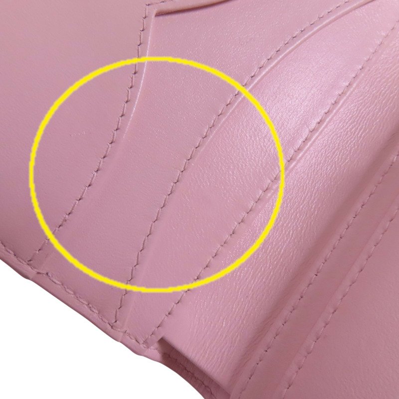 Dior 羊皮皮革Dioramour Dior Short Wallet金扣短錢包-15