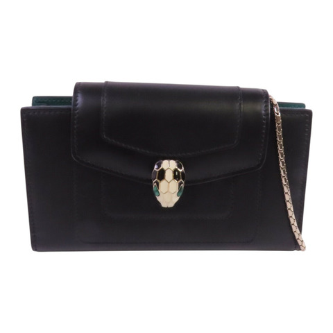 BVLGARI 牛皮皮革Chain Shoulder Bag金扣鏈帶肩背袋