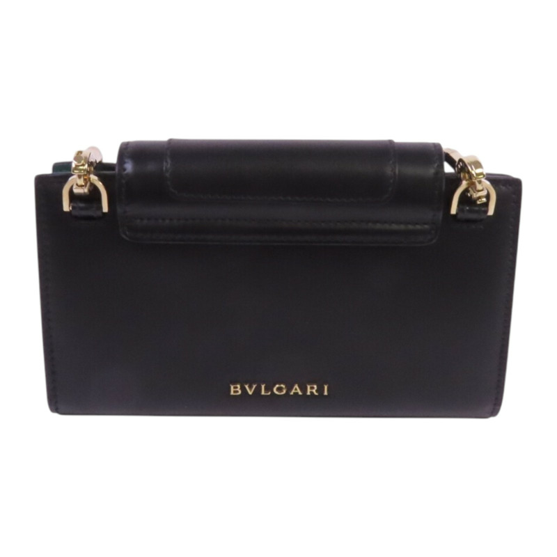 BVLGARI 牛皮皮革Chain Shoulder Bag金扣鏈帶肩背袋-1