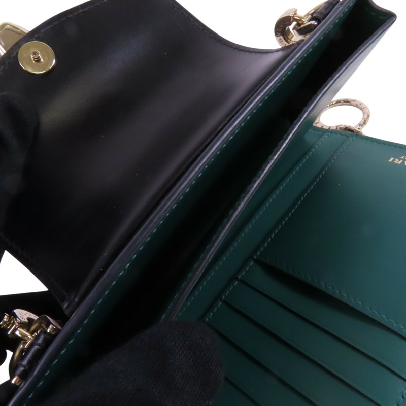 BVLGARI 牛皮皮革Chain Shoulder Bag金扣鏈帶肩背袋-5