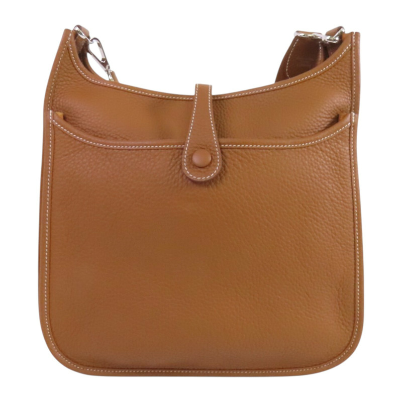 HERMES Clemence皮革Evelyne PM銀扣肩背袋-1
