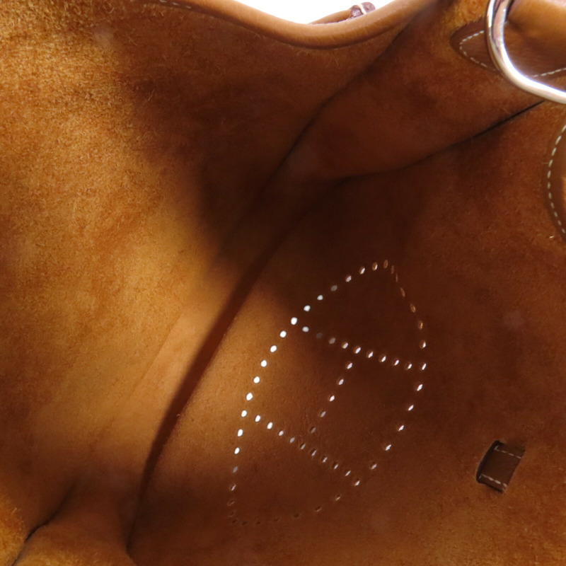 HERMES Clemence皮革Evelyne PM銀扣肩背袋-4