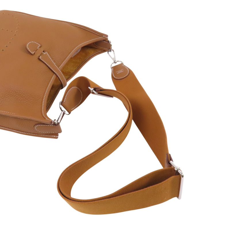 HERMES Clemence皮革Evelyne PM銀扣肩背袋-7