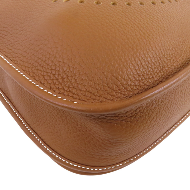 HERMES Clemence皮革Evelyne PM銀扣肩背袋-10