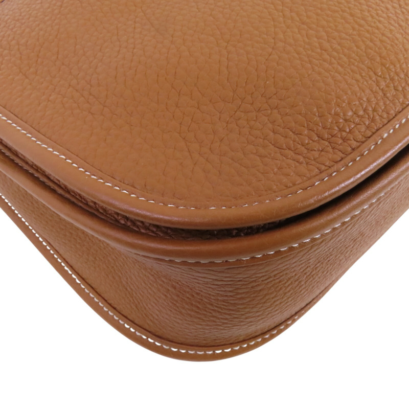 HERMES Clemence皮革Evelyne PM銀扣肩背袋-12