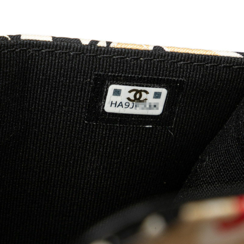 香奈兒 (CHANEL) 菱格紋 Coco Mark 迷你斜背鏈條包,米色和黑色棉質皮革材質。女士款。-6