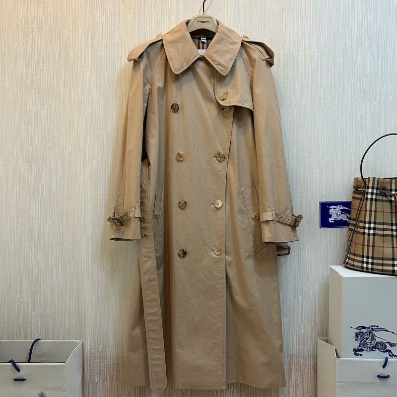 BURBERRY英國鵝絨領長風衣UK6-6