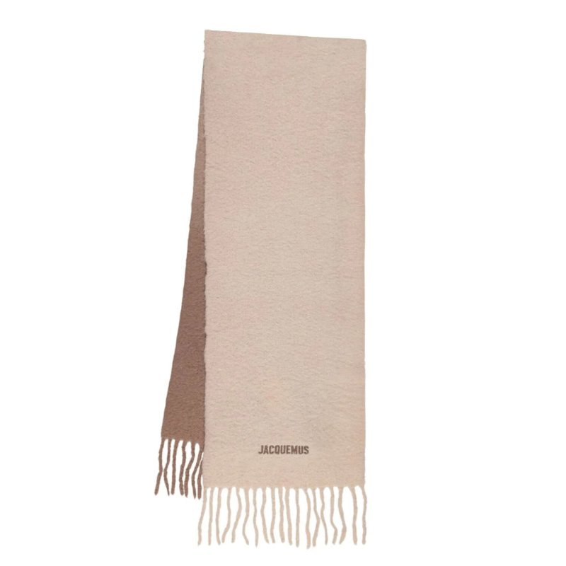 【JACQUEMUS】Moisson 漸層 羊駝毛 圍巾 淺褐色-0