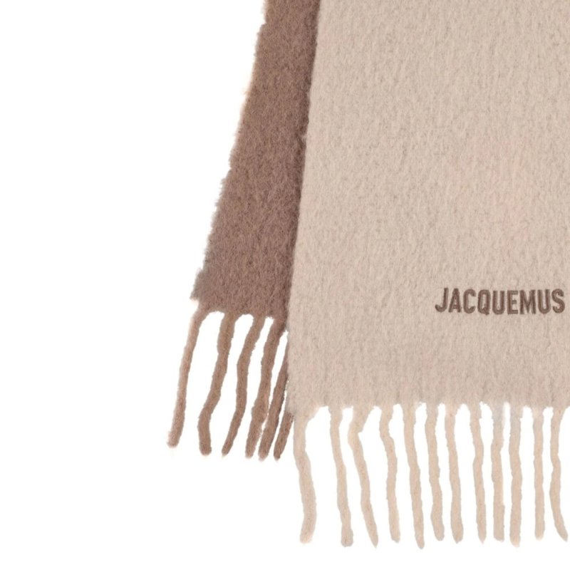 【JACQUEMUS】Moisson 漸層 羊駝毛 圍巾 淺褐色-2