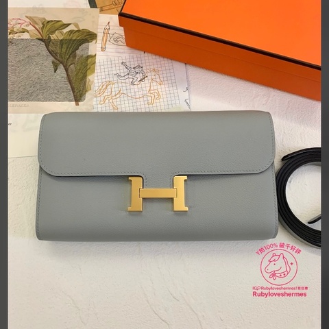 Rubyloveshermes1愛馬仕 Constance to go冰川藍金釦hermes woc
