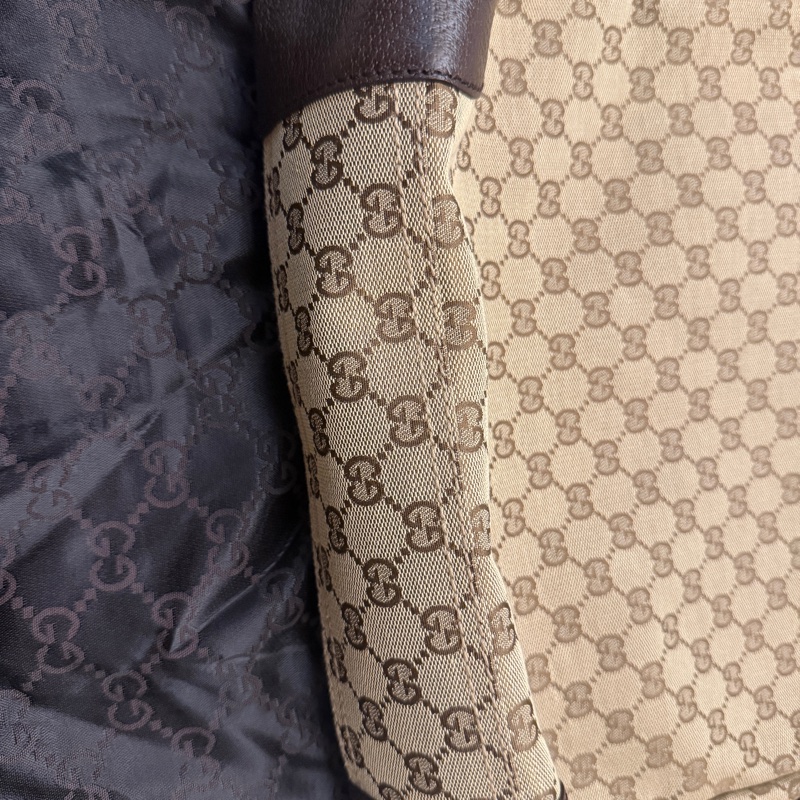 GUCCI古馳 GG LOGO緹花布斜背包 側背包 九成九新-3