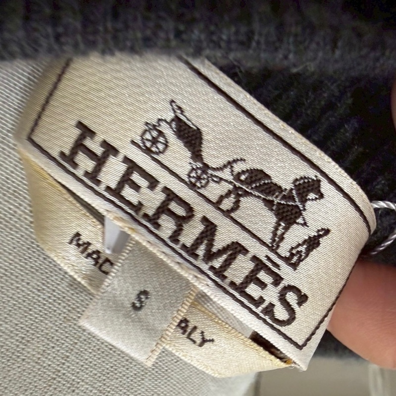 HERMES Puzzle Floral 灰色雛菊針織毛衣 S-5
