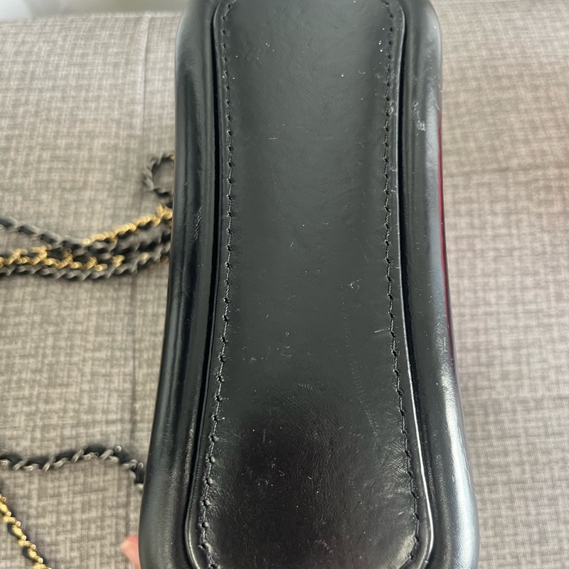 二手 正品 香奈兒 小號黑色流浪包-34