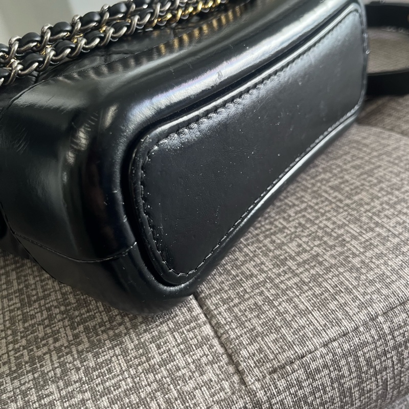 二手 正品 香奈兒 小號黑色流浪包-40