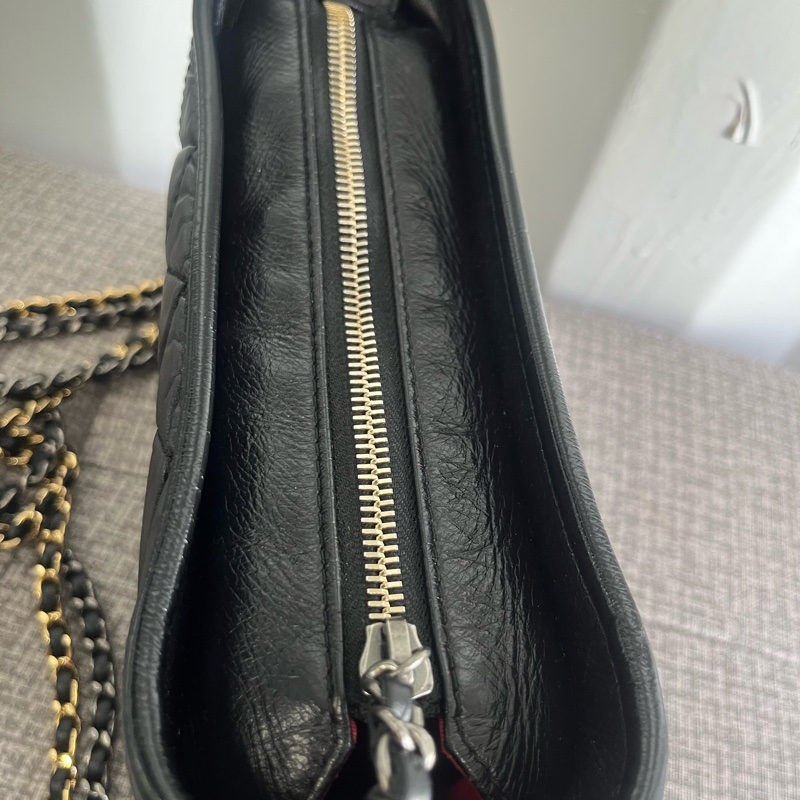 二手 正品 香奈兒 小號黑色流浪包-42