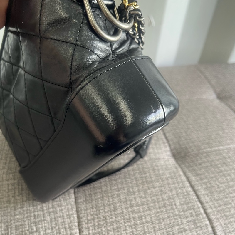 二手 正品 香奈兒 小號黑色流浪包-47