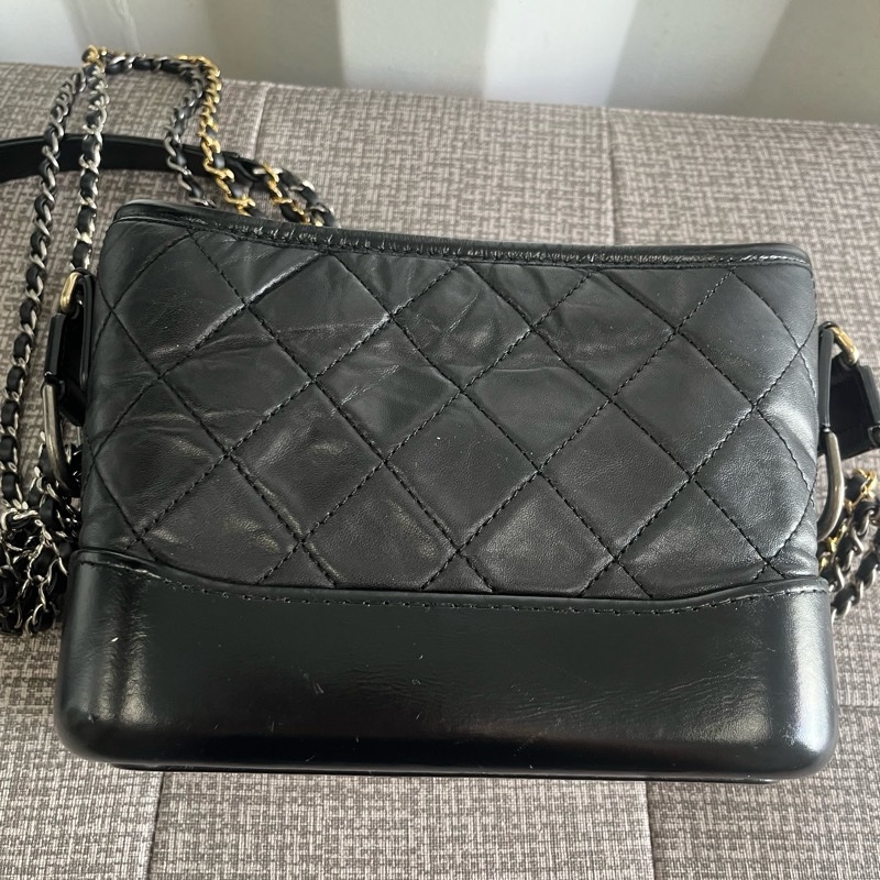 二手 正品 香奈兒 小號黑色流浪包-50