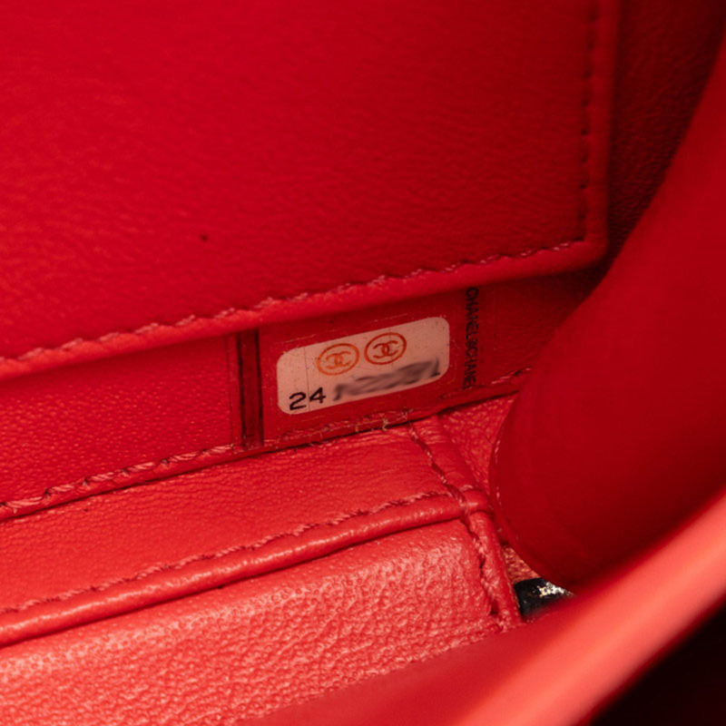 香奈兒 (CHANEL) 絎縫 Coco Mark CC 標誌手提包/單肩包,兩用款,粉紅色魚子醬紋皮革,女士-9