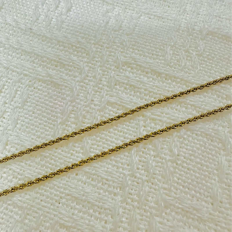 Christian Dior 經典金色CD麻花邊項鍊✨-5