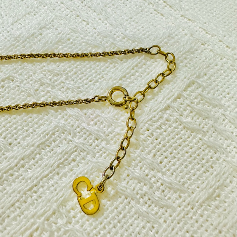 Christian Dior 經典金色CD麻花邊項鍊✨-7