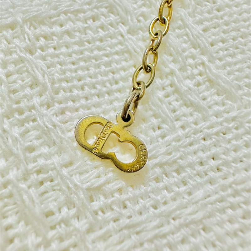 Christian Dior 經典金色CD麻花邊項鍊✨-8