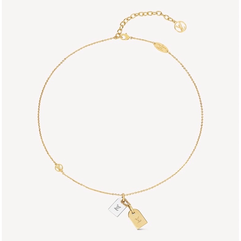 LVnanogram雙吊牌項鍊-3