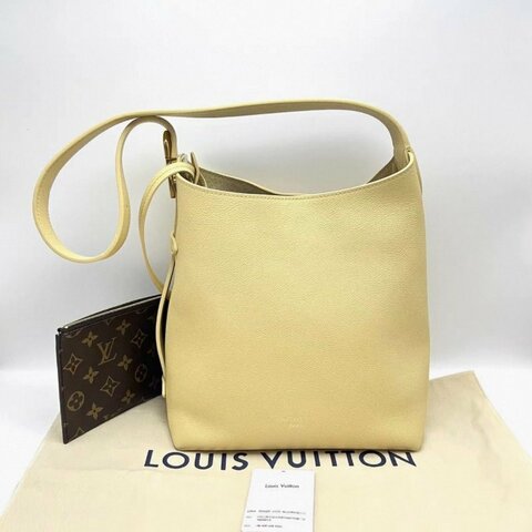 LV 奶油色LowKeyHobo小號肩背斜背包 芯片款24*28*16 98新配件塵袋吊牌