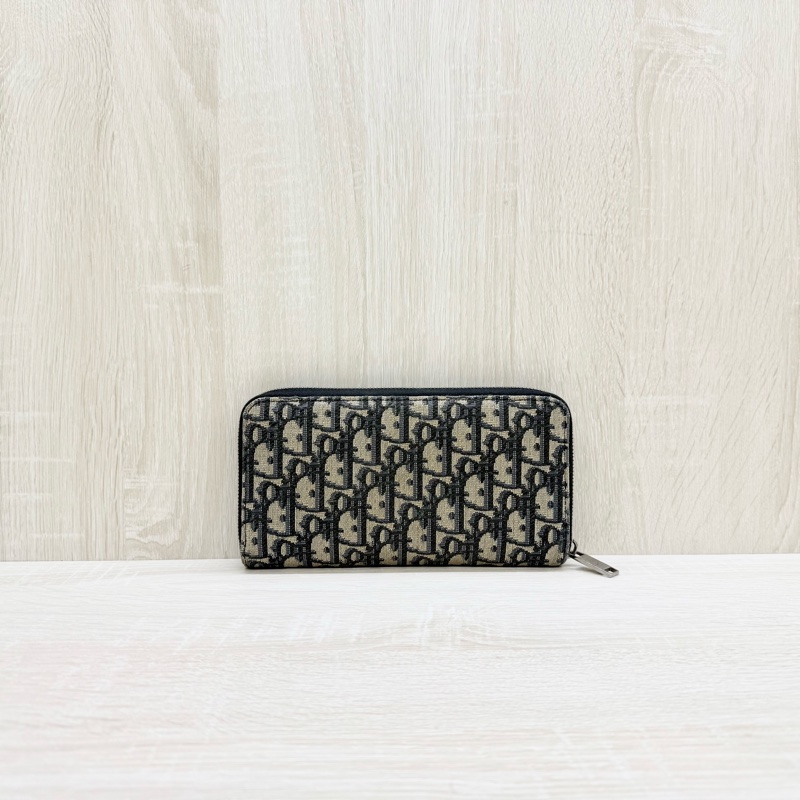 DIOR藍緹花銀釦ㄇ拉12卡長夾2ESBC252YSE-1