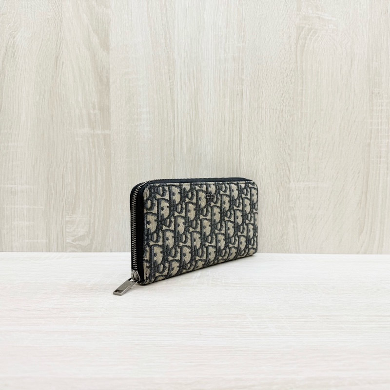 DIOR藍緹花銀釦ㄇ拉12卡長夾2ESBC252YSE-3