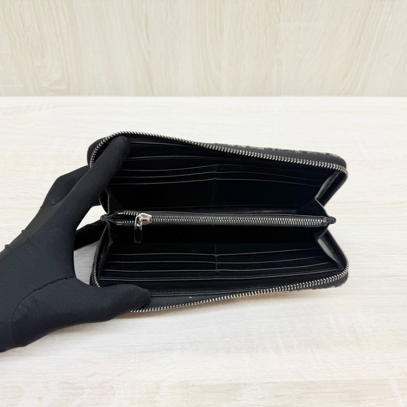 DIOR藍緹花銀釦ㄇ拉12卡長夾2ESBC252YSE-5