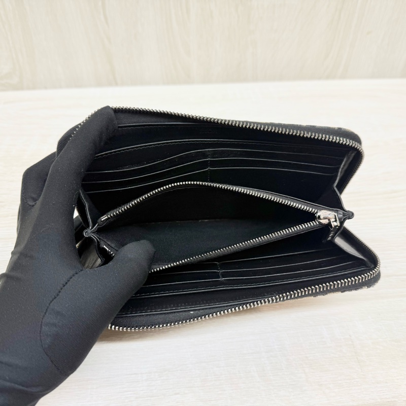 DIOR藍緹花銀釦ㄇ拉12卡長夾2ESBC252YSE-6