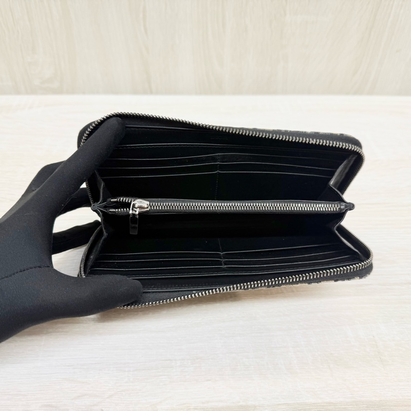 DIOR藍緹花銀釦ㄇ拉12卡長夾2ESBC252YSE-7