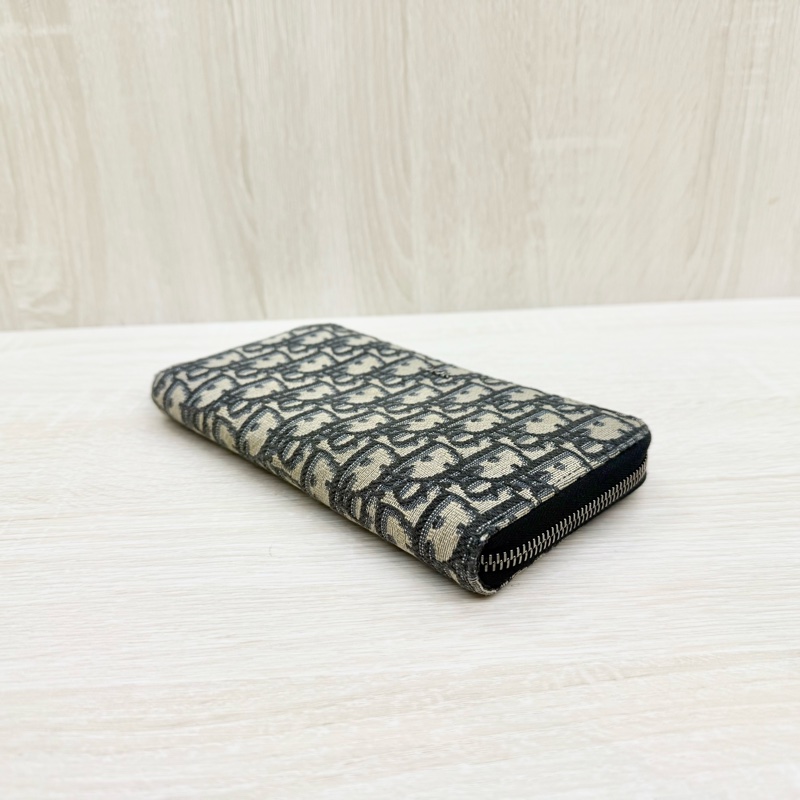 DIOR藍緹花銀釦ㄇ拉12卡長夾2ESBC252YSE-11