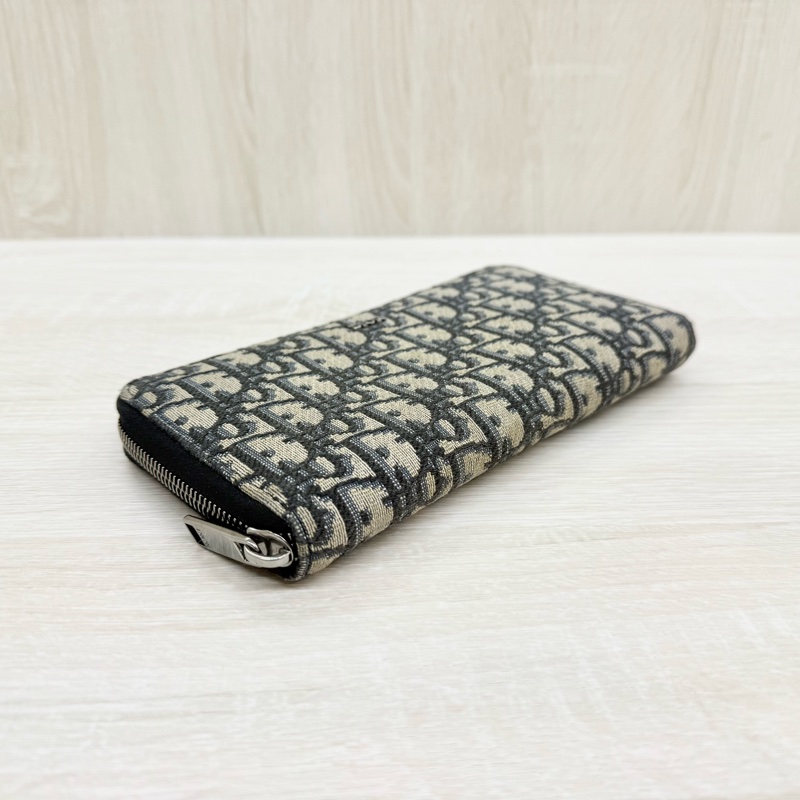 DIOR藍緹花銀釦ㄇ拉12卡長夾2ESBC252YSE-12