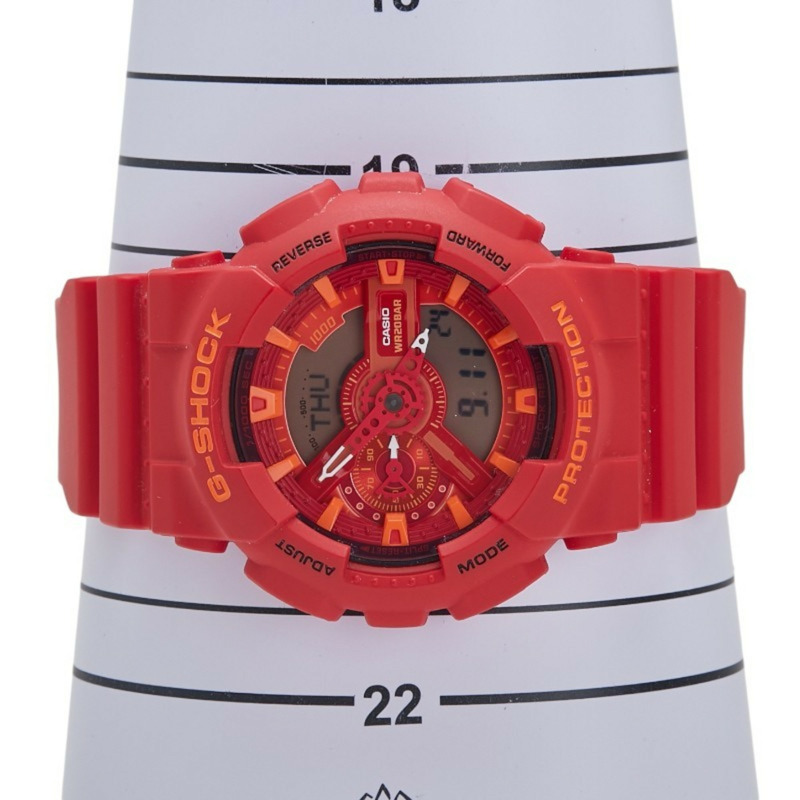 卡西歐藍紅系列男士石英錶 GA-110AC-4AJF，石英機芯，樹脂錶背-7