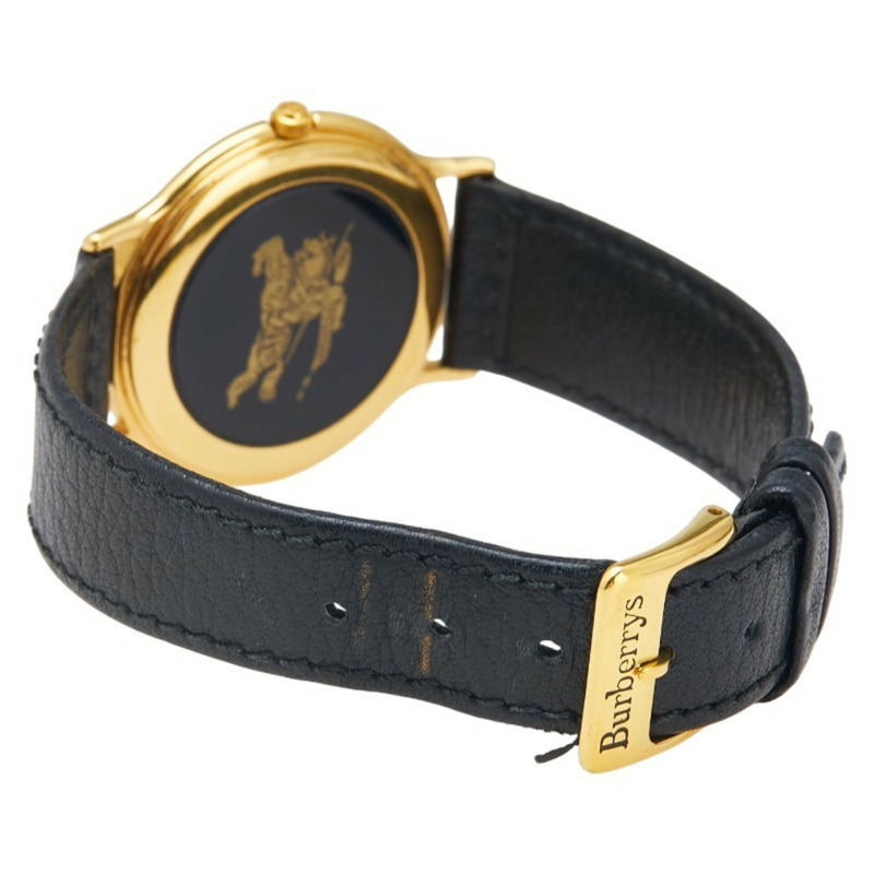 Burberry 女士石英腕錶，白色錶盤，不鏽鋼錶殼和皮革錶帶-2