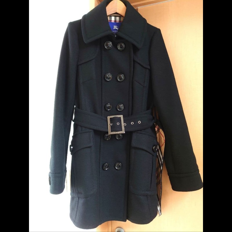 超極美／新品同樣／Burberry時尚女神羊毛大衣-10