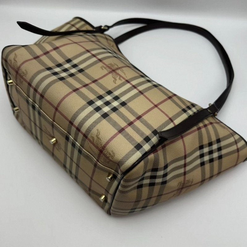 BURBERRY 戰馬格紋手提肩背購物袋 26*25*16 98新配件塵袋-2