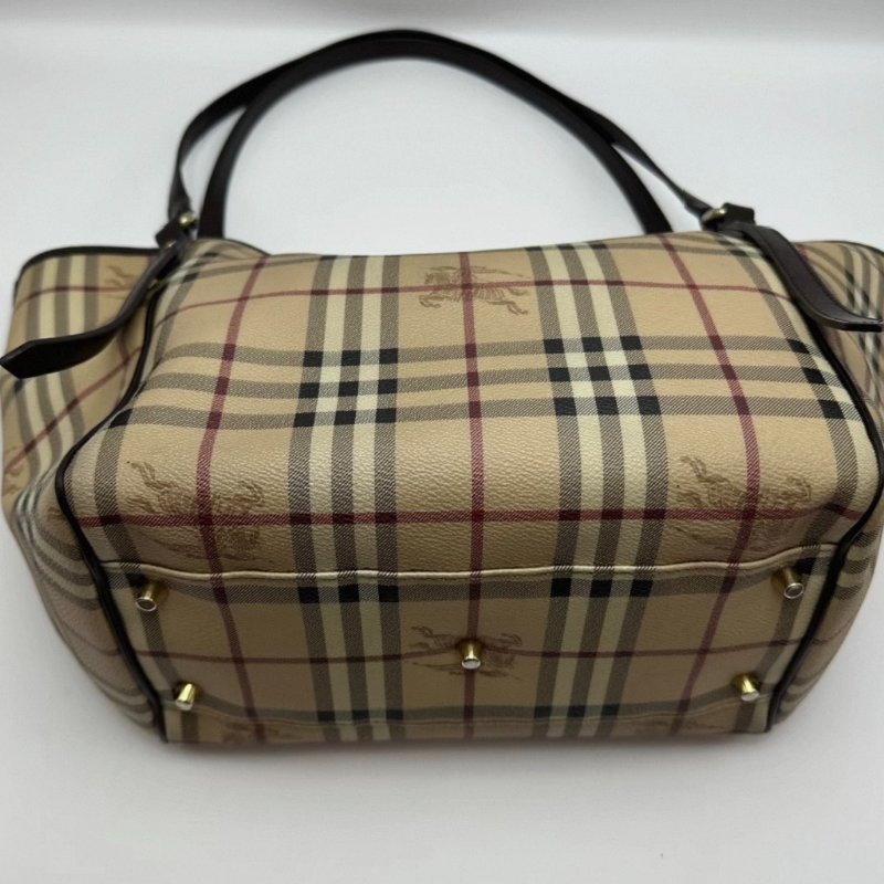 BURBERRY 戰馬格紋手提肩背購物袋 26*25*16 98新配件塵袋-4