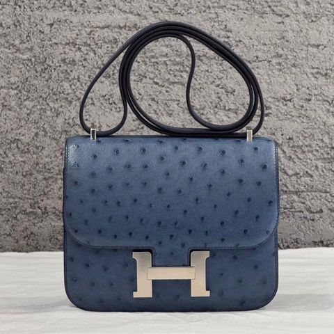 愛馬仕mini constance 19 風暴藍 銀扣 Z刻 成色超級新