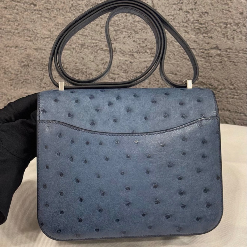 愛馬仕mini constance 19 風暴藍 銀扣 Z刻 成色超級新-2
