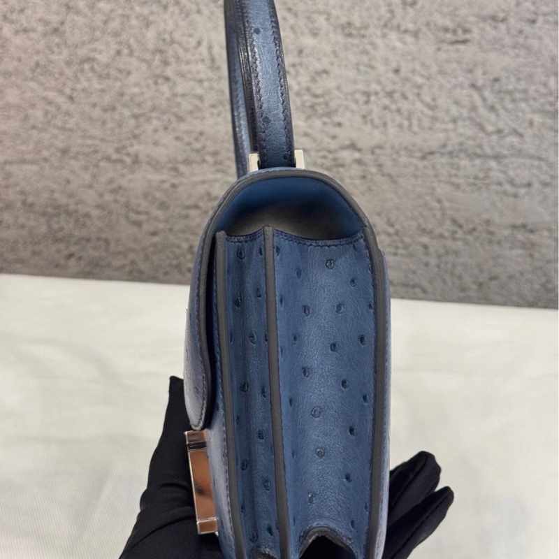 愛馬仕mini constance 19 風暴藍 銀扣 Z刻 成色超級新-3
