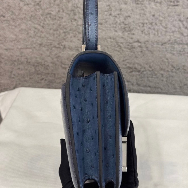愛馬仕mini constance 19 風暴藍 銀扣 Z刻 成色超級新-4