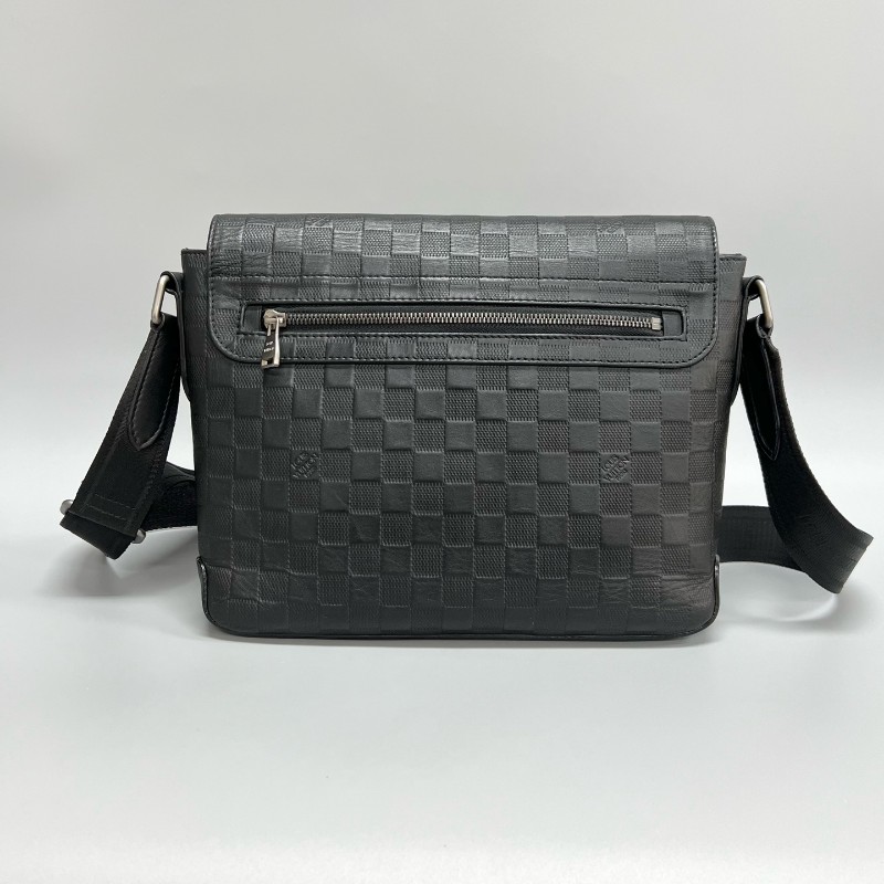 LV/路易威登 黑色棋盤格男士郵差包中號-1