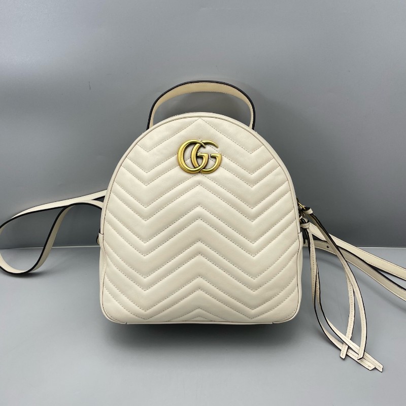 Gucci古馳馬蒙白金后背包-0