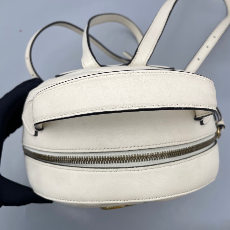 Gucci古馳馬蒙白金后背包-2