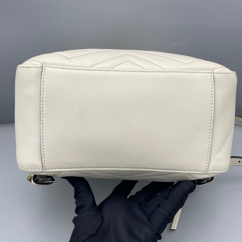 Gucci古馳馬蒙白金后背包-3