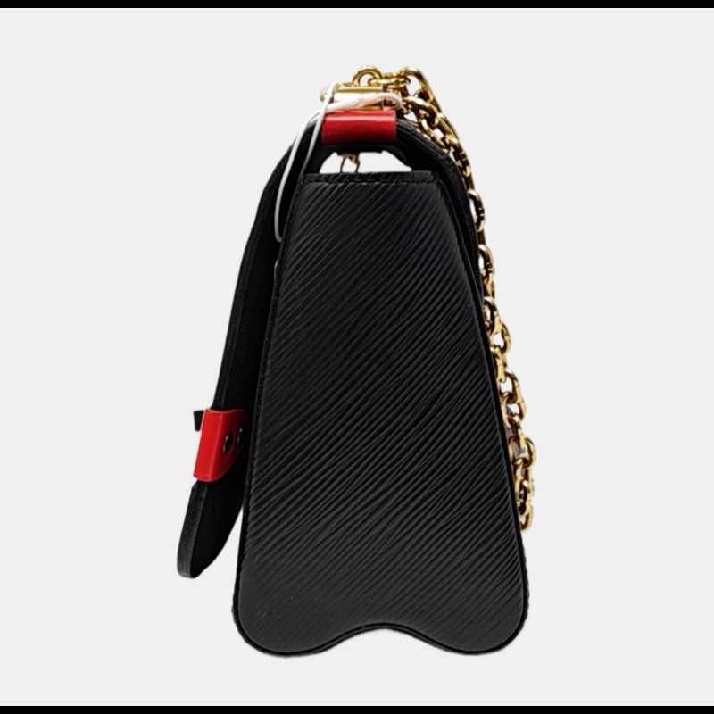 LOUIS VUITTON TWIST 中號棕色塗層帆布老花印花單肩包斜挎包金色五金-2